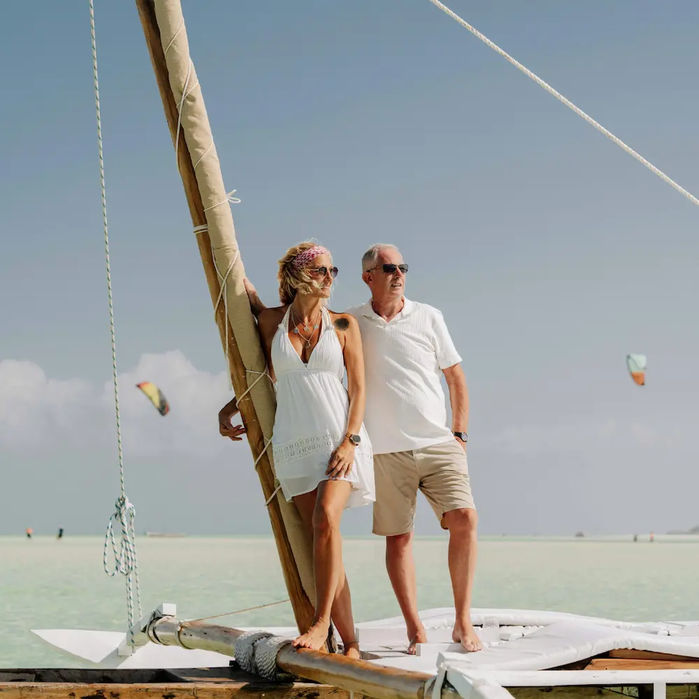 Family enjoying the beach in Seychelles